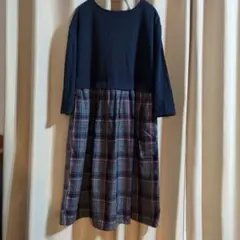 earth music & ecology チェック柄ワンピース Fサイズ