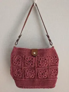 ハンドメイドお花モチーフ グラニーバッグ