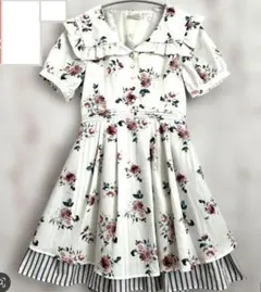 axesfemme poetique 花柄　ひざ丈ワンピース M