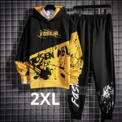 人気✨️メンズ パーカー スウェット セットアップ カジュアル スポーツ 秋冬