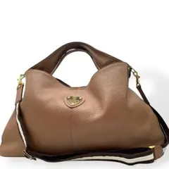美品　ATAO アタオ　エルヴィ　2way ショルダーバッグ　ブラウン　レザー