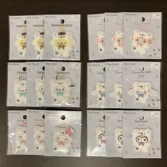 パイルワッペン　サンリオ　セリア　18枚セット　ふわふわスノー　6種コンプリート