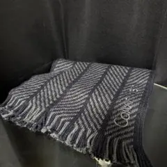 calvin klein カルバン・クライン マフラー ヘリンボーン グレー 黒