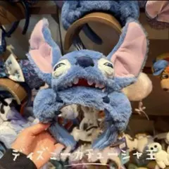 香港ディズニー スティッチの耳付きぬいぐるみ カチューシャ - メルカリ