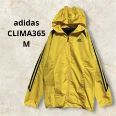 adidas CLIMA365 ナイロンジャケット イエロー M フード付き