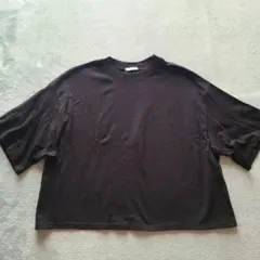 GU ブラック ルーズフィット Tシャツ