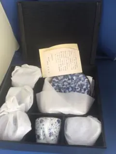 山313、レトロ絵変わリデミタスカップ5点セット水峰