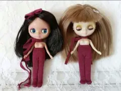 プチブライス プチアイシードール ドルチェナ⭐️ボルドー色のタイツ♡