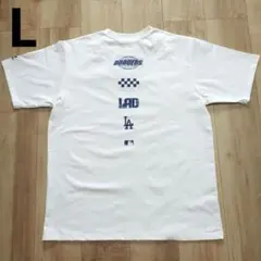 新品　ドジャース　新作　半袖　Tシャツ　LA バックプリント　ホワイト　Lのサムネイル
