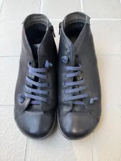 美品✨ Camper カンペール ペウカミ 本革 ダークネイビー 23.5 - メルカリ