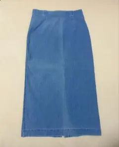 ユニクロ　デニムジャージーナローロングスカート（丈標準80～84cm）