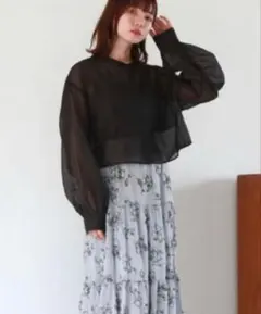 アルシーブ　archives 黒　シースルー　ガウン Mサイズ