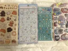 シール4枚セット　ボンドロ　きゅるるん　タイル　ウォーター