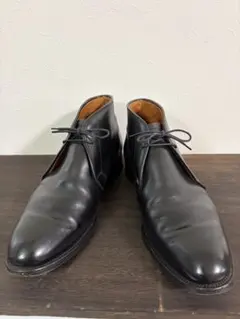 英国 GRENSON グレンソン チャッカブーツ 9F ブラック ダイナイト