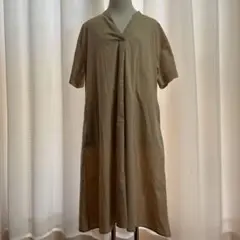 chocol raffine robeシャツワンピースベージュ半袖