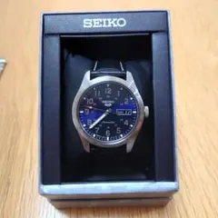 SEIKO 5 Sports SBSA113 自動巻き腕時計 ネイビー文字盤