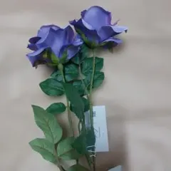 紫バラ　造花