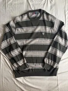 CHAPS ボーダー柄 クルーネックニット XXLのサムネイル