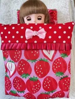 メルちゃん ソランちゃん ネネちゃん 布団 セット いちご ①-2 ピンク