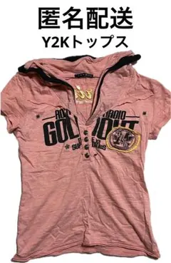 平成ギャルY2K 半袖トップス　英字　ロック90s 00s フェアリーグランジ