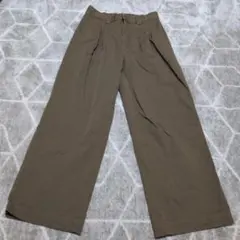 無印良品　ワイドパンツ　ダークベージュ　М
