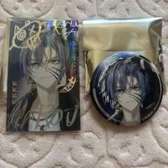 にじさんじ ぎゃうるふ ランダムチェキ風カード レア・缶バッジ　小柳ロウ