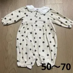 ツーウェイオール　50〜70 女の子　水玉模様　春秋冬