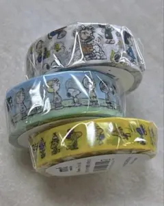 新品　3点　mt Peanuts マスキングテープ　スヌーピー カモ井　mtのサムネイル