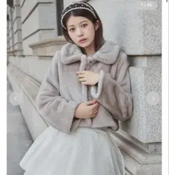 snidel ステンカラーショートファーコートジャケット