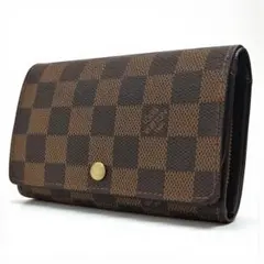 良品 ルイヴィトン ダミエ エベヌ ポルト モネ ビエ トレゾール 862