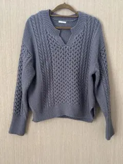 GU ジーユー ニット セーターパープル Lサイズ