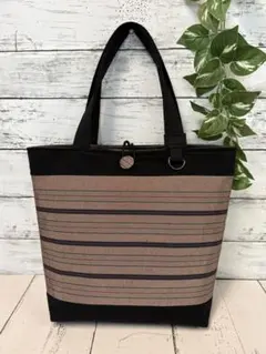 ハンドメイドトートバッグ　No.1037 一点物　パッチワーク風　帯リメイク