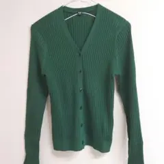 ユニクロ リブ編み Vネック ニット カーディガン