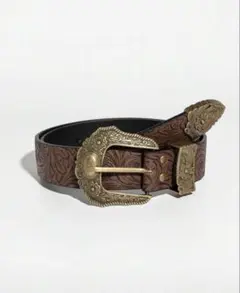 ブラウンレザーベルト サイズ80