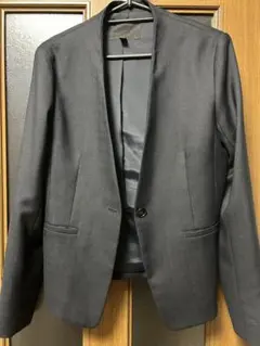 iCB ネイビー　ノーカラージャケット