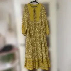 スローブイエナ　フラワープリントロングワンピース