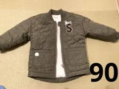 冬秋アウター　スヌーピー　カーキ　ダークグリーン　90センチ