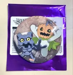 デジモンアドベンチャー　ハロウィン缶バッジ　ゴツモン＆パンプモン