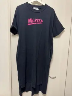 MILKFED. ネイビー 半袖カットソーワンピース