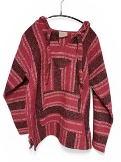 メキシカンパーカー 古着 赤系 メキパ ヴィンテージ風 希少カラー ユニセックス