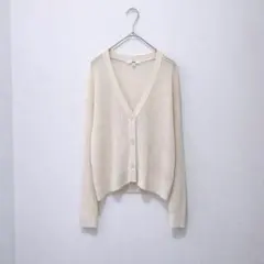UNIQLO／メッシュショートカーディガン／オフホワイト／Ｌのサムネイル