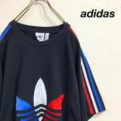adidas アディダス ビッグ トリコカラー トレフォイル tシャツ