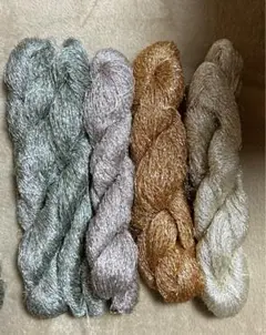 京都の高級金銀系　ラメ刺繍糸 新品4色5カセ　美品