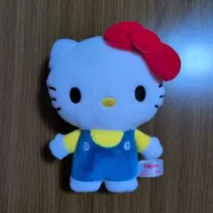 ハローキティ オーバーオールぬいぐるみ
