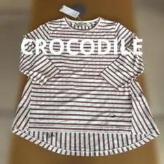 値下げ　CROCODILE 長袖 ボーダー カットソー Mサイズのサムネイル