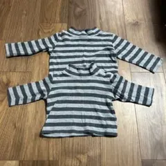 ボーダー柄　長袖Tシャツセット 80・100 あったか素材