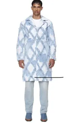 【極美品】ディーゼル DIESEL デニム チェスターコート パッチワーク