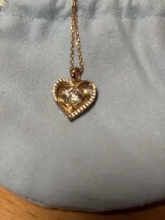 fh.bird ネックレス ハート型クリスタルペンダントネックレス