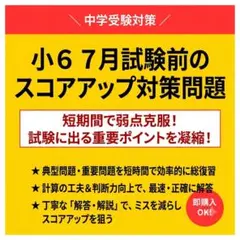 【全6週分セット】小6国語 7月試験前スコアアップ対策！語句＆文法問題 全6週分セット】小6国語 7月試験前スコアアップ対策！語句＆文法問題