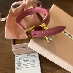 新品 ミュウミュウ miumiu ブレスレット 赤 マドラス MADRAS - メルカリ